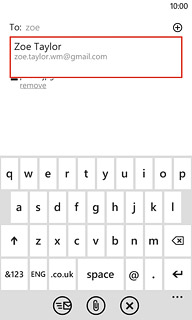 Press the required contact.Write subject and text for your email message.