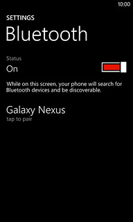 Your phone searches for devices and after a moment, a list of Bluetooth devices within range is displayed.Press the required Bluetooth device.