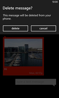 Press delete to confirm.