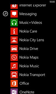 Slide your finger left on the display.Press Messaging.