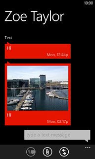 Press the text input field.Write the required text.