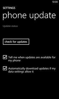 Press check for updates.If a new software version is available, it's displayed.Follow the instructions on the display to update your phone's software.