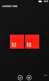 Press the confirm icon.
