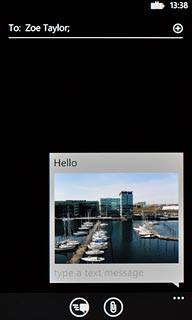 Press the send icon when you've finished your picture message.