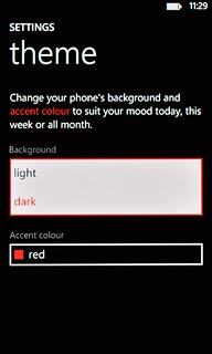 Press dark or light.