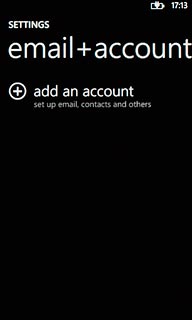 Press add an account.