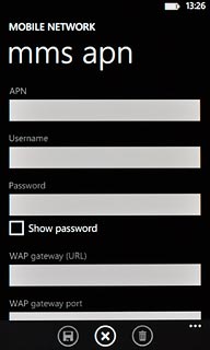 Press the field below APN and key in mms.vodafone.net 