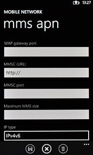Press the field below WAP gateway port and key in 80