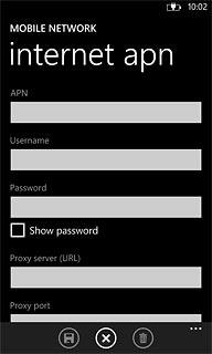 Press the field below APN and key in live.vodafone.com