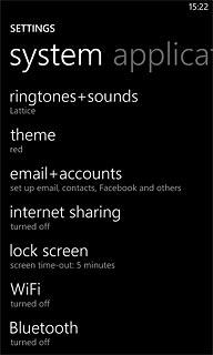 Press ringtones+sounds.