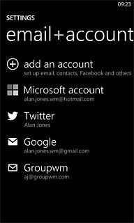 Press add an account.