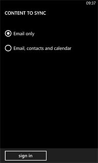 Press sign in.Wait while the email account is activated.