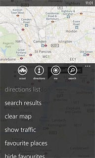 Press favourite places.