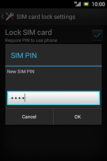 Key in a new four-digit PIN and press OK.