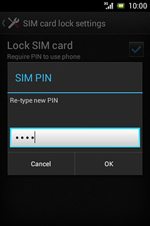 Key in the new PIN again and press OK.