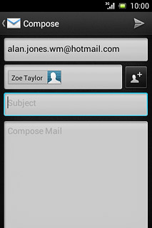 Press Subject.Key in a subject for the email message.