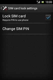 Press Lock SIM card to turn the function on or off.