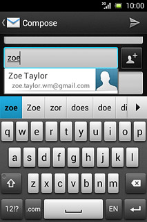 Key in the first letters of the required contact.Matching contacts are displayed.Press the required contact.Repeat the procedure to add more recipients.