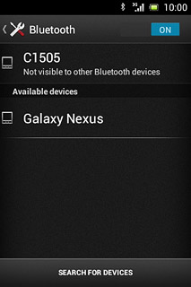 Make sure the other device is turned on and is ready to connect via Bluetooth.Your phone now searches for devices and after a moment, a list of Bluetooth devices within range is displayed.Press the required Bluetooth device.Follow the instructions on the display to pair the Bluetooth device with your phone.The new device is displayed on the list of paired devices.