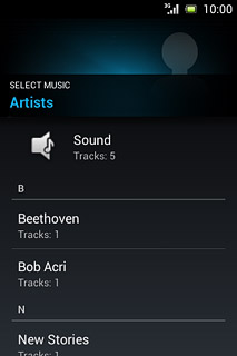Press the required audio file.