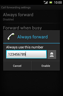 Key in the required number and press Enable.