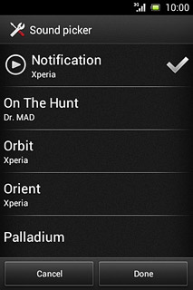 Press the different message tones to listen to them.