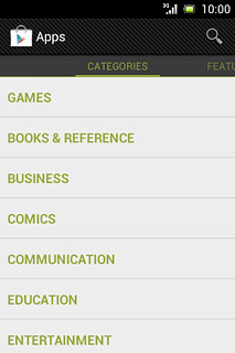 To search by category:Press CATEGORIES.Go to the required category.