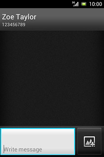 Press Write message.Write the text for your picture message.
