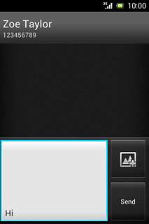 Press the attachment icon.Select one of the following options:Insert picture, go to 4a.Insert video clip, go to 4b.Insert audio file, go to 4c.