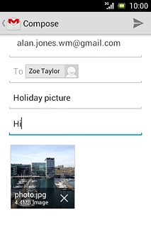 Press the send icon.