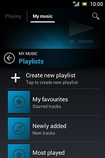 Press Create new playlist.Key in a name for the playlist.