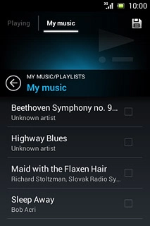 Press the required audio files to select them.