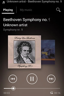To go to the previous audio file:Press arrow left twice.