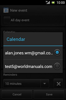 Press the required calendar.