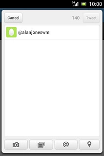 To upload a new picture:Press the camera icon.