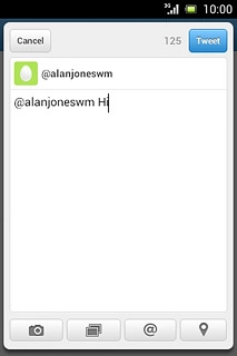 Write your reply and press Tweet.