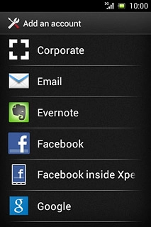 Press the required social network or the required email account.