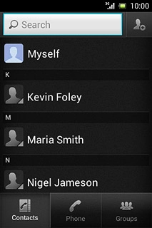Press the Contacts tab.