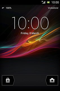 Press and drag the unlock icon right.