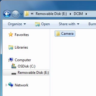 Go to the required folder in your phone's file system.