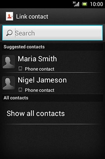 If the required contact isn't displayed:Press Show all contacts.