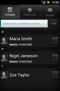 Press the required contact.