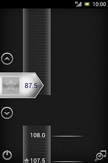 Slide the dial up or down to select the required frequency.