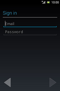 Press Email and key in the username for your Google account.