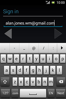 Press Next and key in the password for your Google account.
