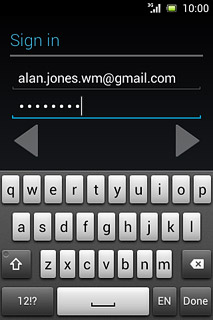 Press Done.Follow the instructions on the display to select settings for your Google account.