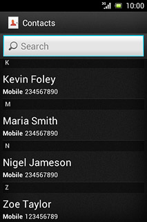 Press the required contact.
