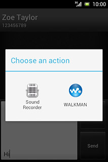 Press WALKMAN.Go to the required folder.