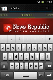 Key in the name of the required app and press enter.