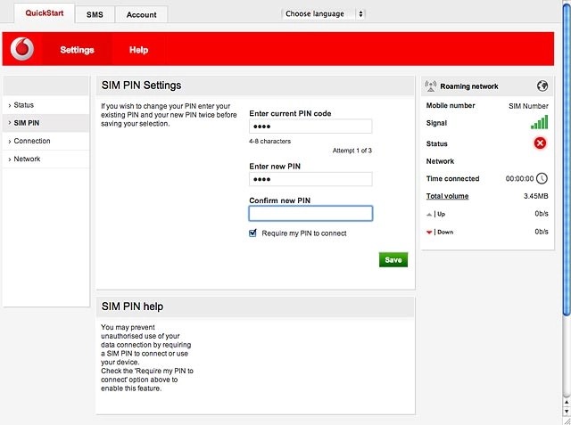 Highlight the field below Confirm new PIN and key in your new PIN again.
